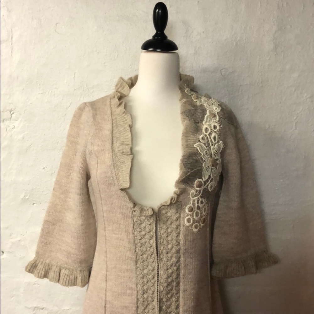 ANTHROPOLOGIE sweater coat/ long cardigan